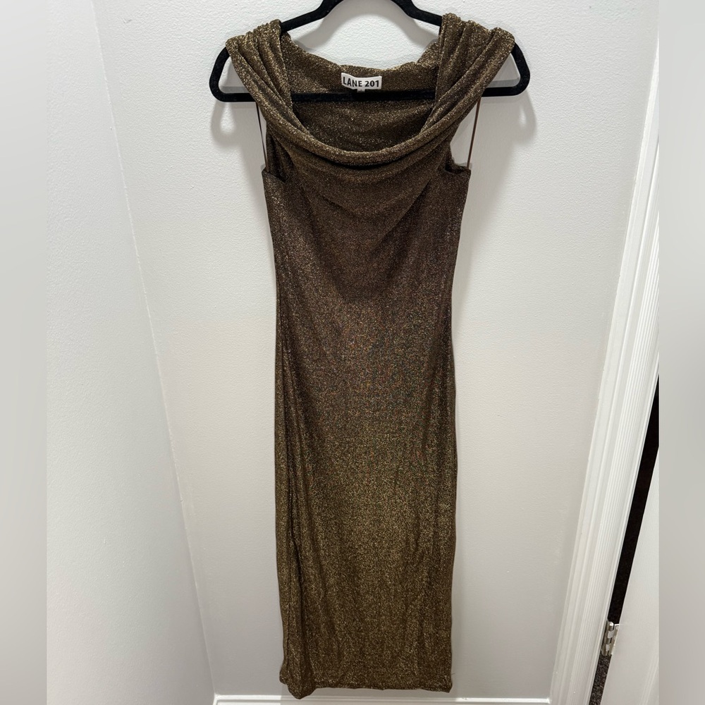 Lane 201 Golden Evening Dress